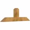 Ekena Millwork Portland Rough Sawn Timber Gable Bracket, Western Red Cedar, 60"W x 20"H x 6"D x 6"F, 8/12 Pitch GBW060X20X0606POR00RWR - alternate 3